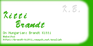 kitti brandt business card